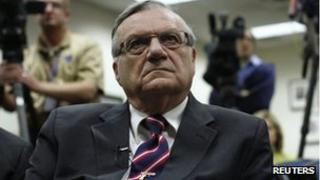 Sheriff Joe Arpaio at a press conference in Phoenix, 1 March 2012
