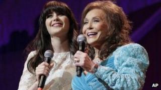 Zooey Deschanel and Loretta Lynn