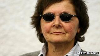 Former Red Army Faction member Verena Becker at her trial in Stuttgart, Germany, on 14 May 2012