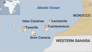 Map of Canary Islands