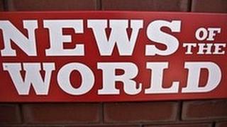 News of the World sign