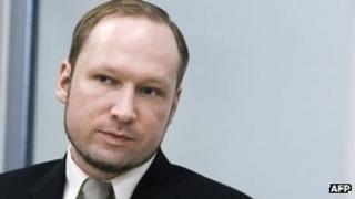 Anders Behring Breivik in court in Oslo on 22 May