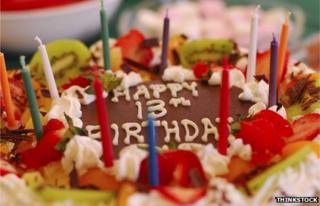 13th birthday cake
