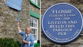 Wendy Lane and new plaque