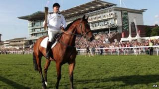 Harvey Smith carried the torch at York Racecourse