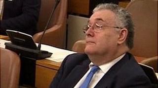 Conservative leader of Leicestershire County Council David Parsons at an earlier meeting