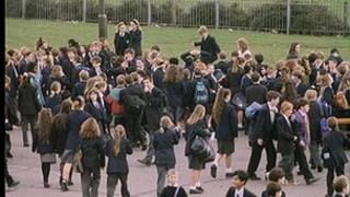 Pupils in playground