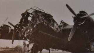 Douglas Vince's shot down Stirling bomber