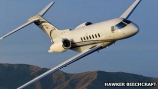 Hawker Beechcraft plane