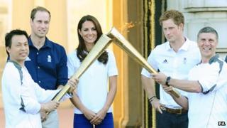 John Hulse (right) with Wai Ming-Lee and the Duke and Duchess of Cambridge