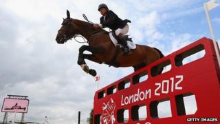 Nick Skelton of Team GB riding Big Star