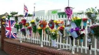 Tributes at Asda