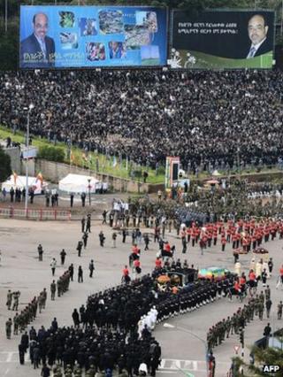 Meles Zenawi's coffin arrives in Meskel Square - 2 September