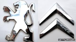 Peugeot and Citroen logos