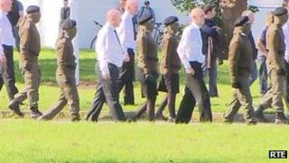 Paramilitaries at Alan Ryan funeral