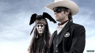 Depp, left, and Hammer in Disney's remake of The Lone Ranger