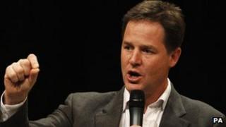 Nick Clegg at the Lib Dem conference