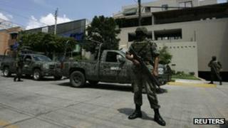 Mexican soldiers in Guadalajara, 6 Sep