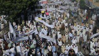 Sipah-e-Sihaba protest in Karachi on 21 September 2012