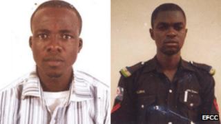 Douglas William (L) and Abba Ishaku (R)