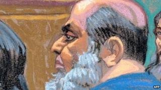 Khaled al-Fawwaz in court in New York (6 Oct)