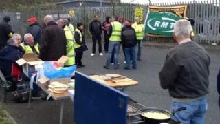 Strike picket in Plymouth