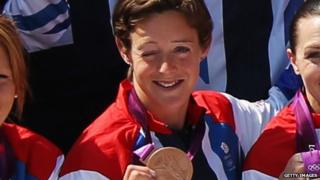 Hannah Macleod celebrates at London 2012