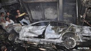 Scene after blast in Waroud, Damascus. 6 Nov 2012