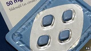 sachets of Viagra pills