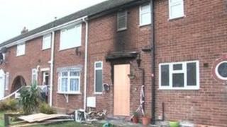 The house after the fire