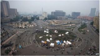 Tents in Tahrir Square, Cairo (24 Nov 2012)