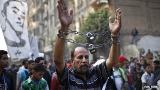 Funeral in Cairo of Egyptian youth activist Gaber Salah, 26 November 2012