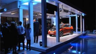 BMW i3 concept coupe at a Beverly Hills mansion