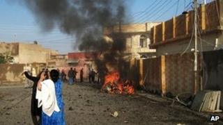 Bomb blast in Kirkuk, Iraq. 27 Nov 2012