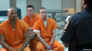US prisoners with a guard (stock picture)