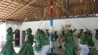 Dancing round the maypole