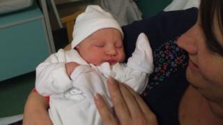 New Year's Day baby Evie Davison