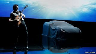 Chevrolet Corvette Stingray ahead of the unveiling in Detroit