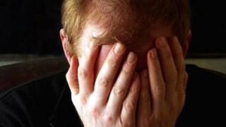 Depressed man