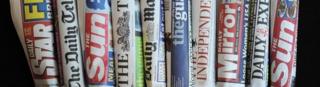 A generic picture of UK newspapers