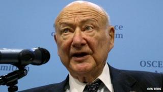 File photo of Ed Koch in 2004