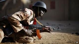 Malian soldier in Gao on 10/2/13