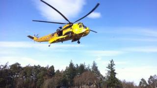 Helicopter involved in incident