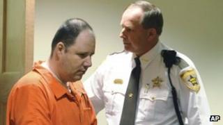 Christopher Speight arrives for a court hearing, Appomattox, Virginia 15 February 2013
