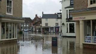 Pocklington flood water