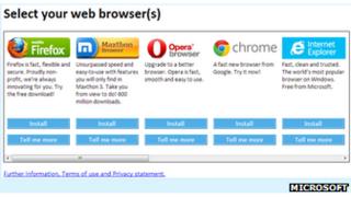 Web browser choice