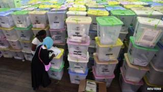 Chandaria tallying centre in Kenya (6 March 2013)
