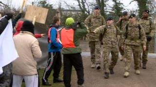 TA troops in training