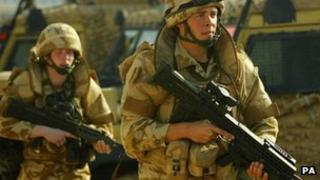 Soldiers from Royal Regiment of Scotland