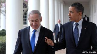 Israeli Prime Minister Benjamin Netanyahu meets President Barack Obama at the White House on 5 March 2012